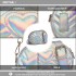 LH6834 - Miss Lulu Quilted Heart and Chevron Cross Body and Bum Bag - Iridescent Silver